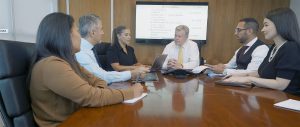 omrani and taub team in a meeting