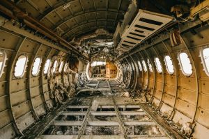 interior of a hollowed out plane