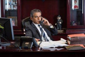 Alex Omrani on the phone